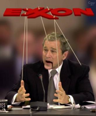 exxon bush puppet