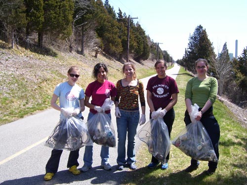 more picking up trash