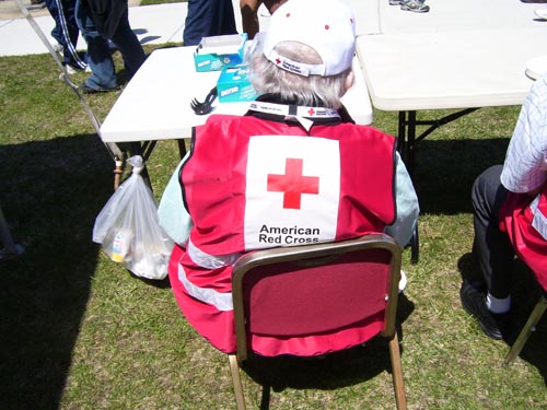 red cross worker