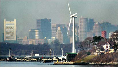 Boston wind turbine