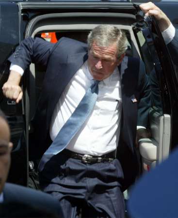 bush in trouble