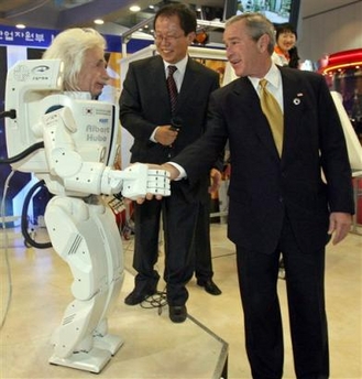 Bush with robot