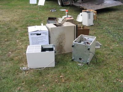 dehumidifiers In a heap